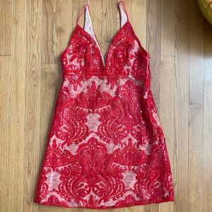 Red Free People Dress Size 0